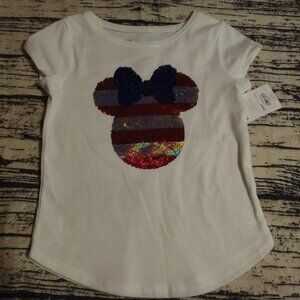 Disney Jumping Beans Size 5 Minnie Mouse Sequin Graphic Shirt NWT
